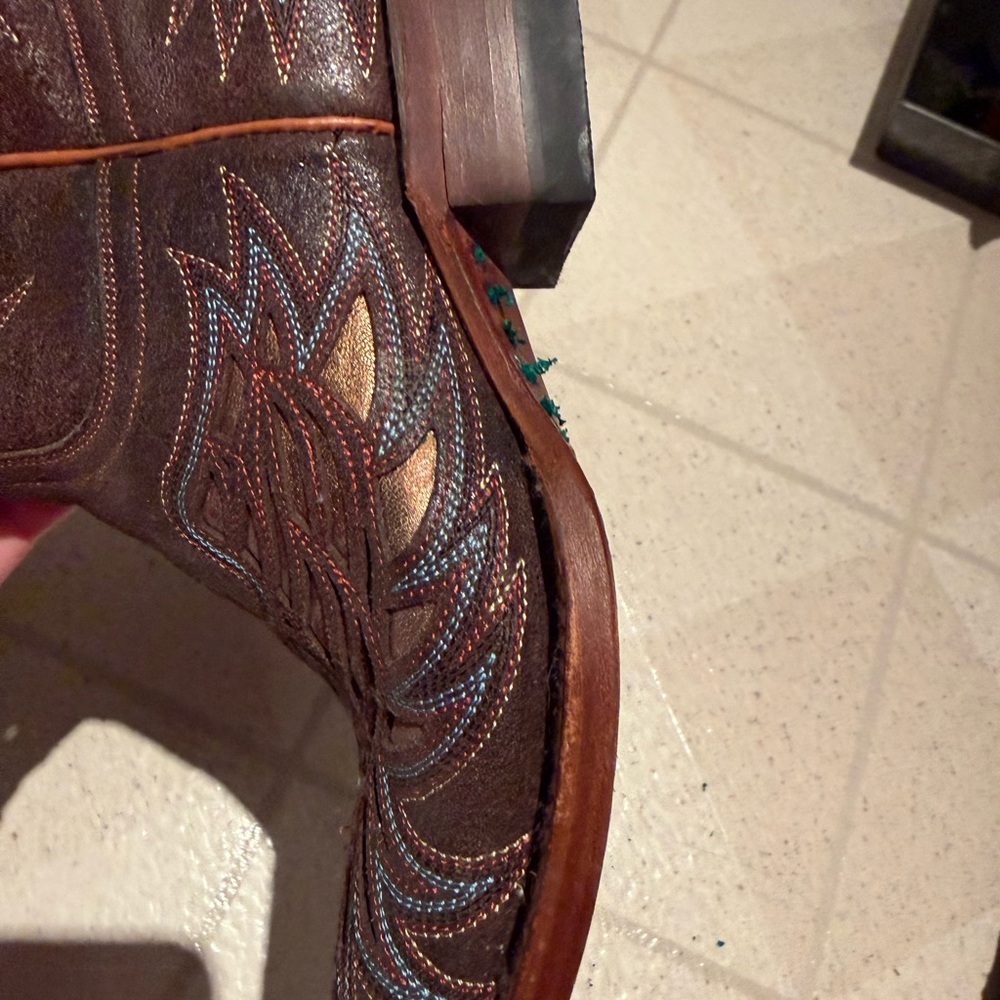 Lucchese Dark Brown Leather Boots - Picture 10 of 16